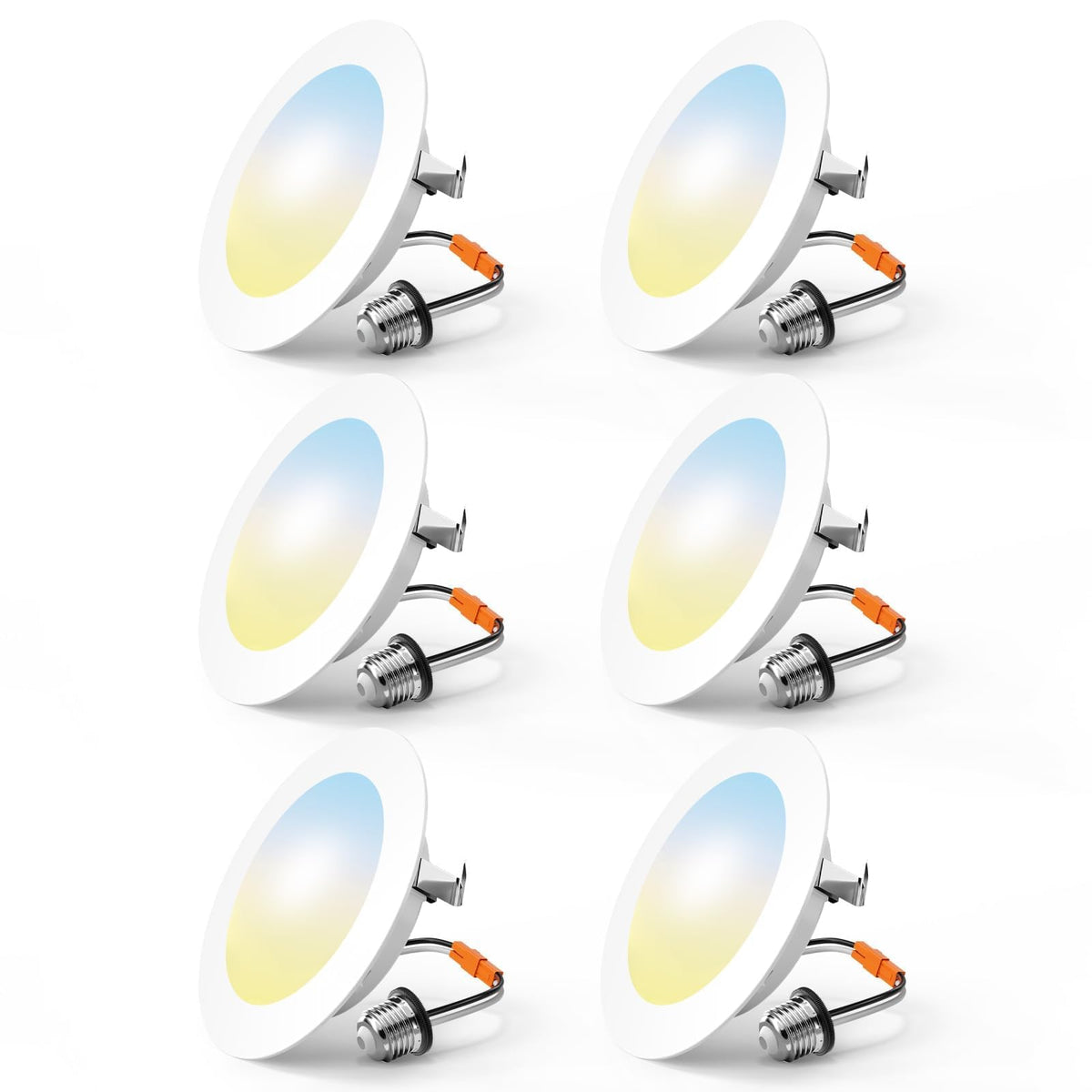 Freelicht 6-pack 4-inch LED can light with selectable colors for customizable ambiance
