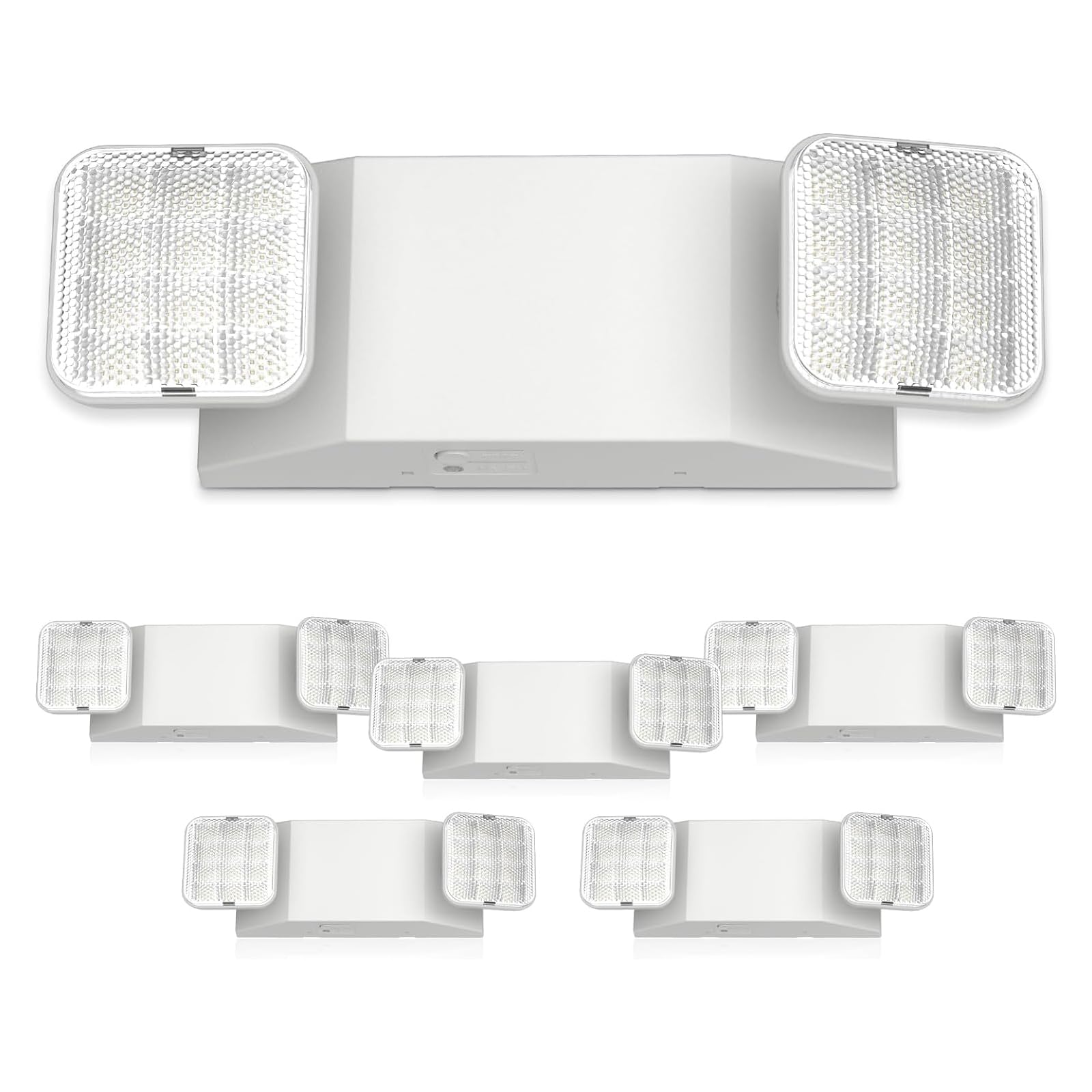 FREELICHT 6-pack LED emergency lights, front view, reliable outage lighting