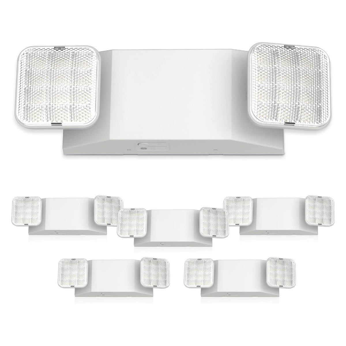 FREELICHT 6-pack LED emergency lights, front view, reliable outage lighting