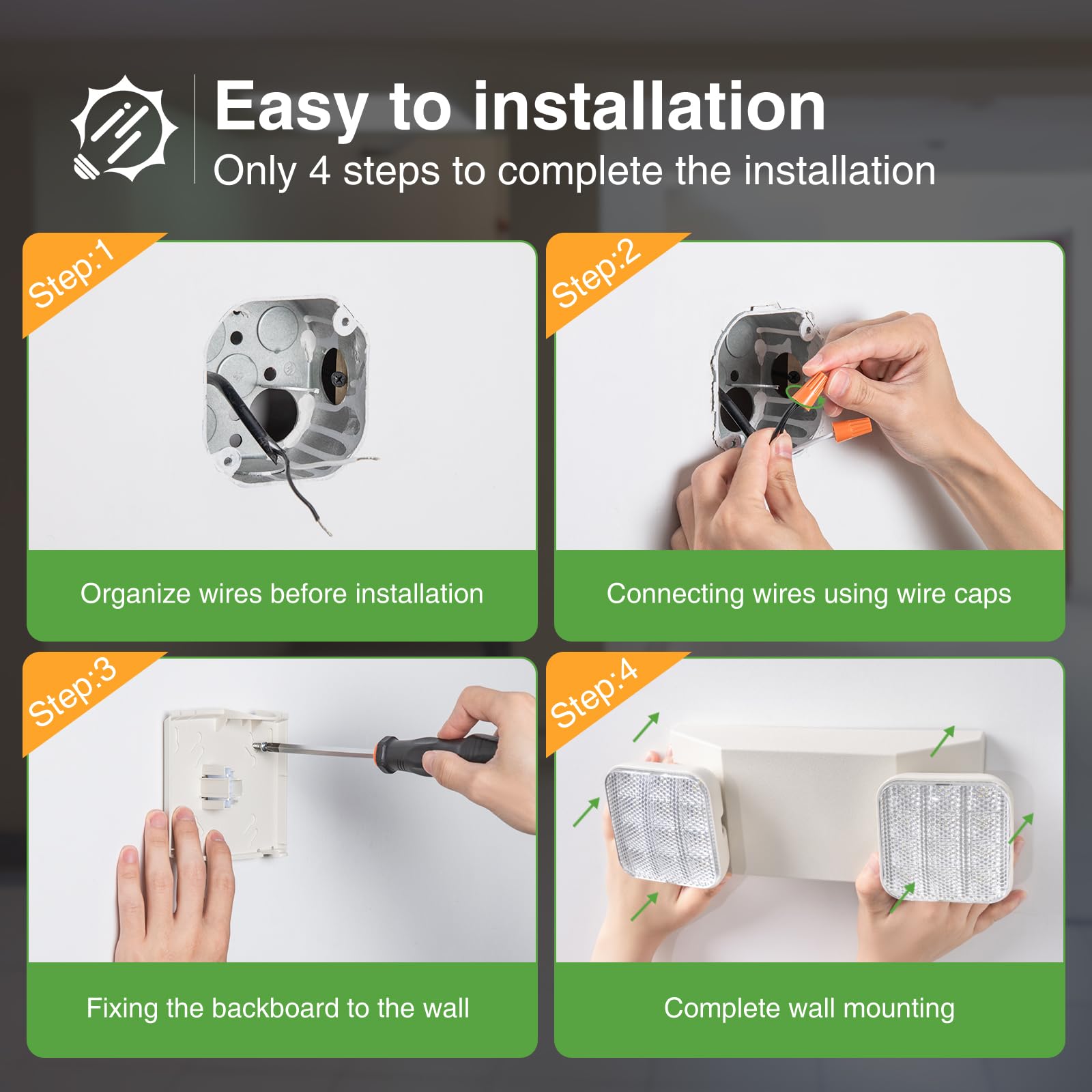 FREELICHT battery backup provides 90-minute emergency operation