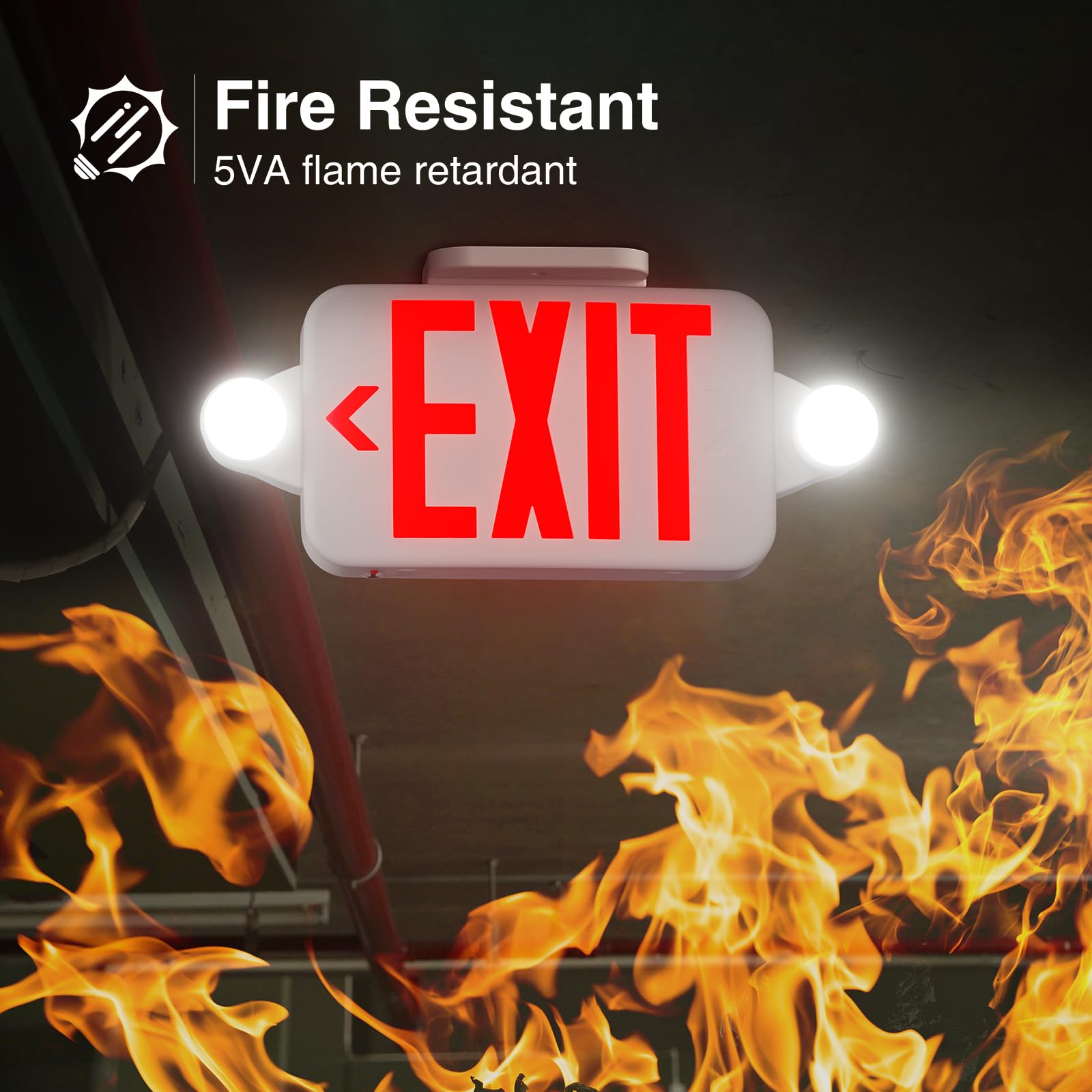 FREELICHT ceiling or back-mount exit sign installation options