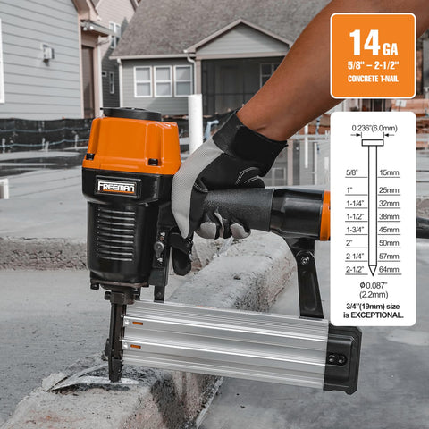 Freeman PCTN64 nails compatible with 5/8 to 2-1/2 inch nails for versatile fastening