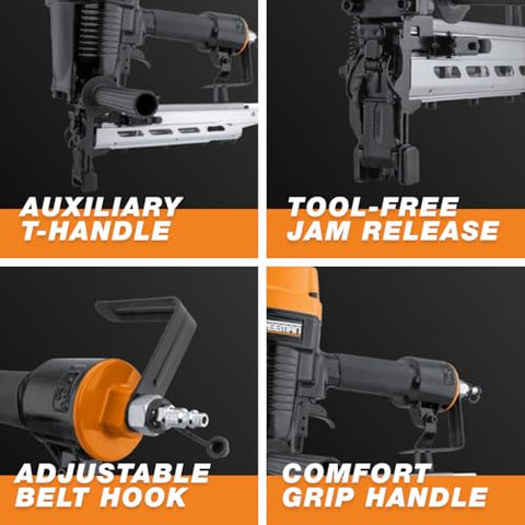 Freeman PFS9 T-handle provides comfortable control during extended use.