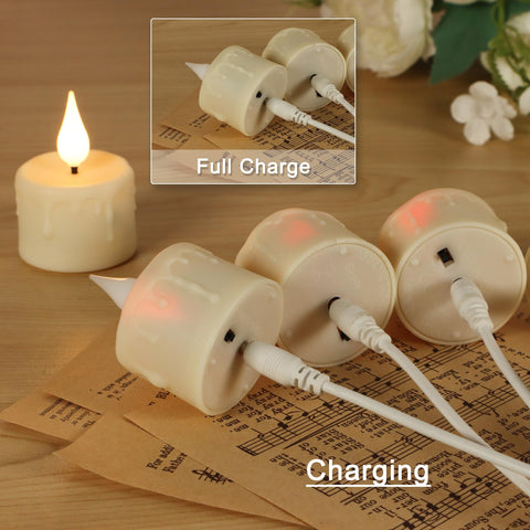 FreePower LED tealight with a realistic 3D wick for cozy décor.