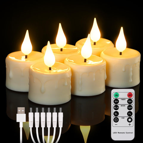 FreePower rechargeable tea light with remote for safe, flameless ambiance.