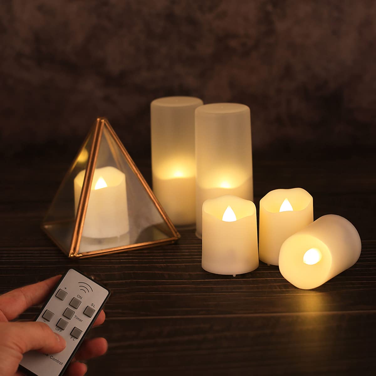 FreePower tea light with USB charging cable for quick recharges.
