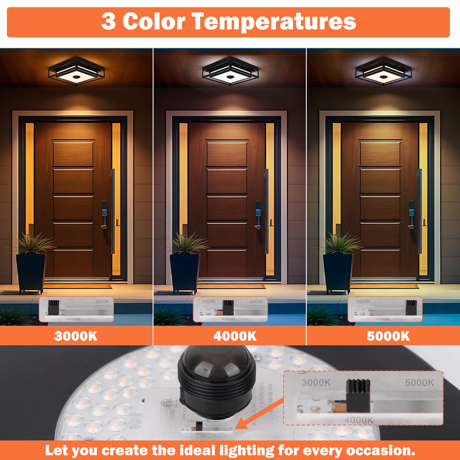 Frelii motion sensor light in auto mode detects entry and lights instantly