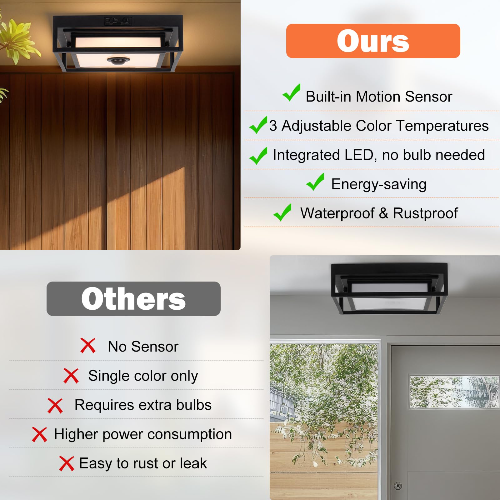 Frelii porch, garage, or entryway lighting ready for versatile placement