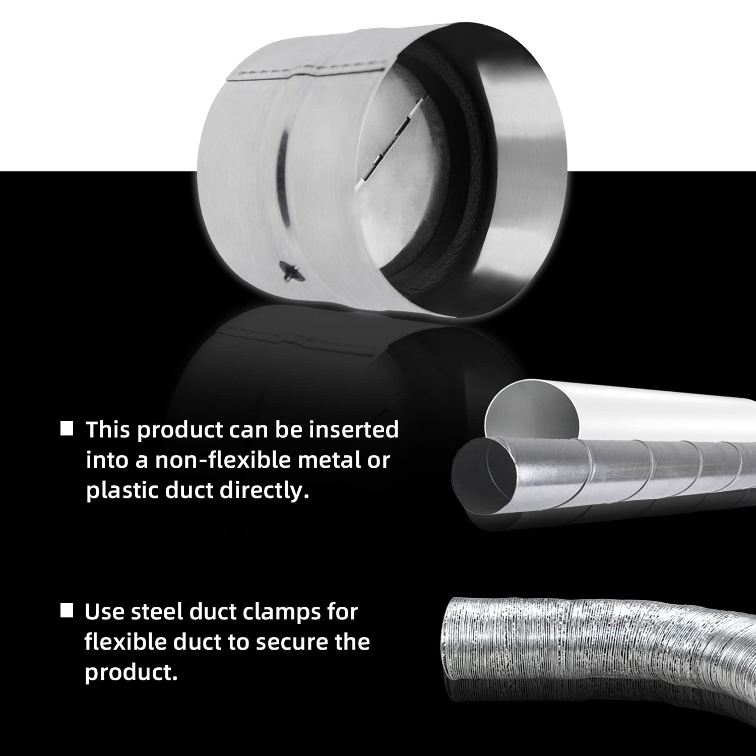 Fresh Speed 8in damper horizontal installation for ducts