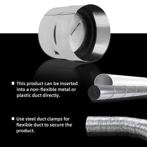 Fresh Speed 8in damper horizontal installation for ducts