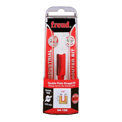 Freud 04-132 bit, side view, reduces tear-out with precise shear angles.