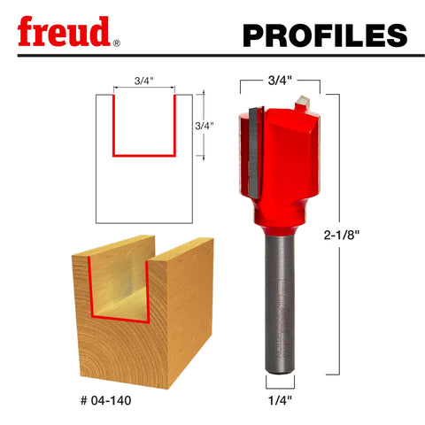 Freud 04-140 end-relief feature aids fast plunging