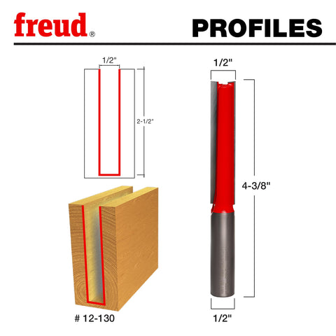 Freud 12-130 shank detail demonstrates 1/2 inch compatibility