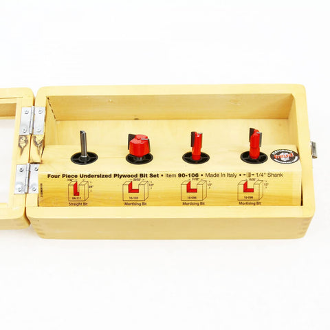 Freud 16-103 mortising bit delivering clean dadoes in plywood panels