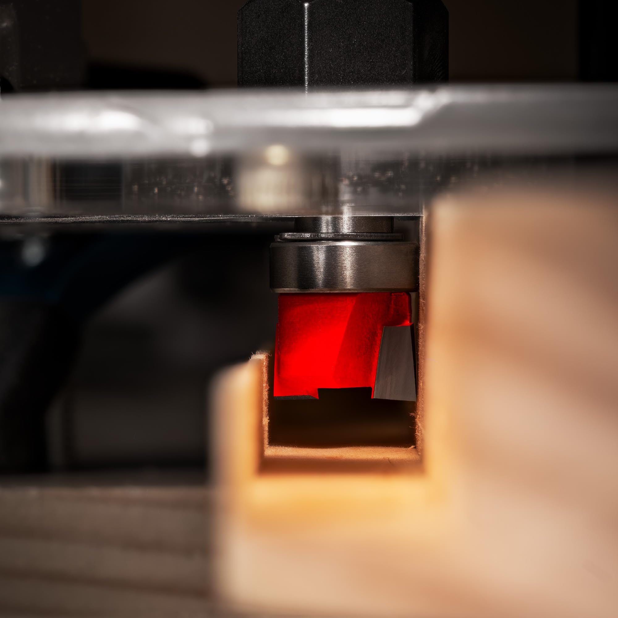 Hinges and dado mortising capability with consistent results.