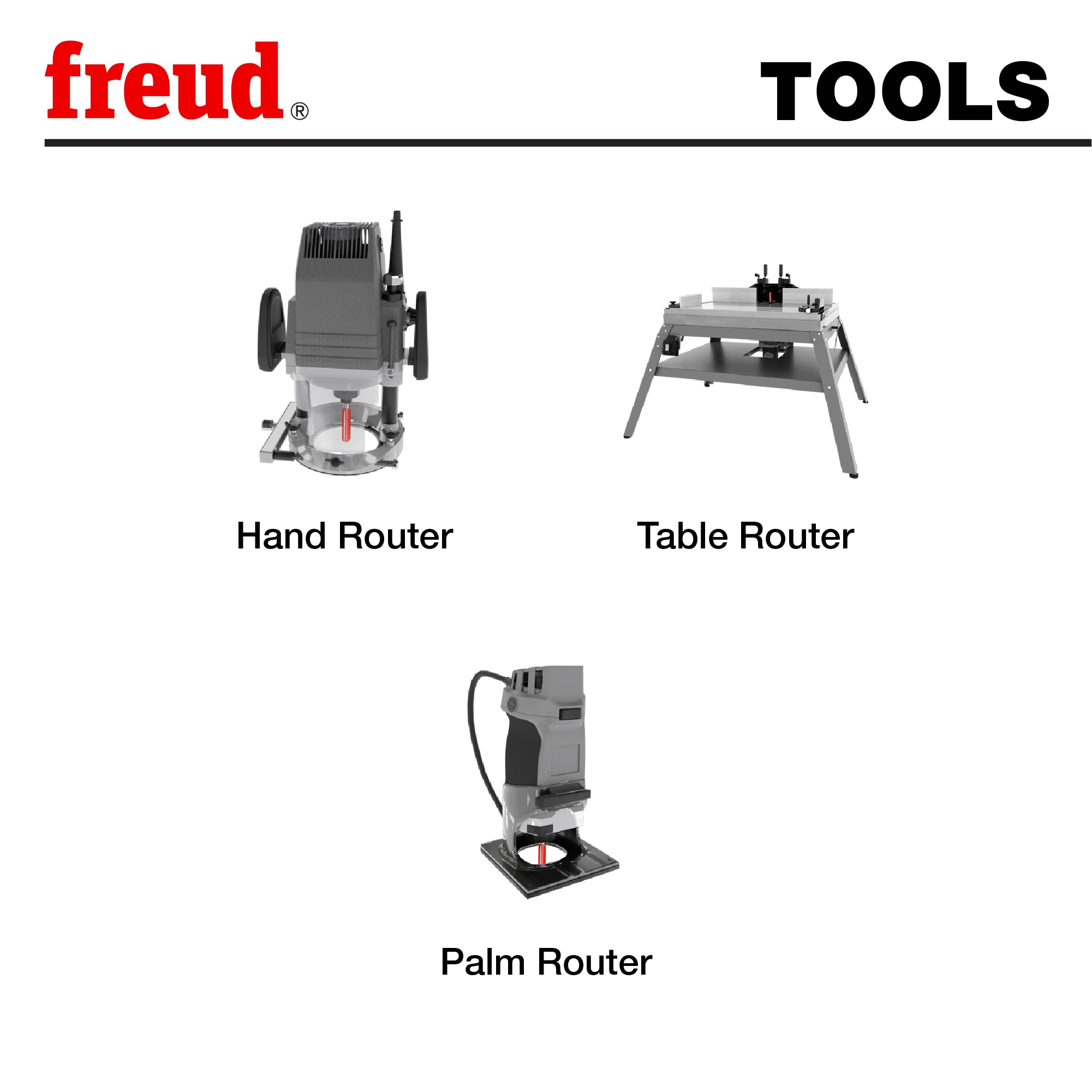 Freud 3/8-inch radius creates smooth round-over profiles.