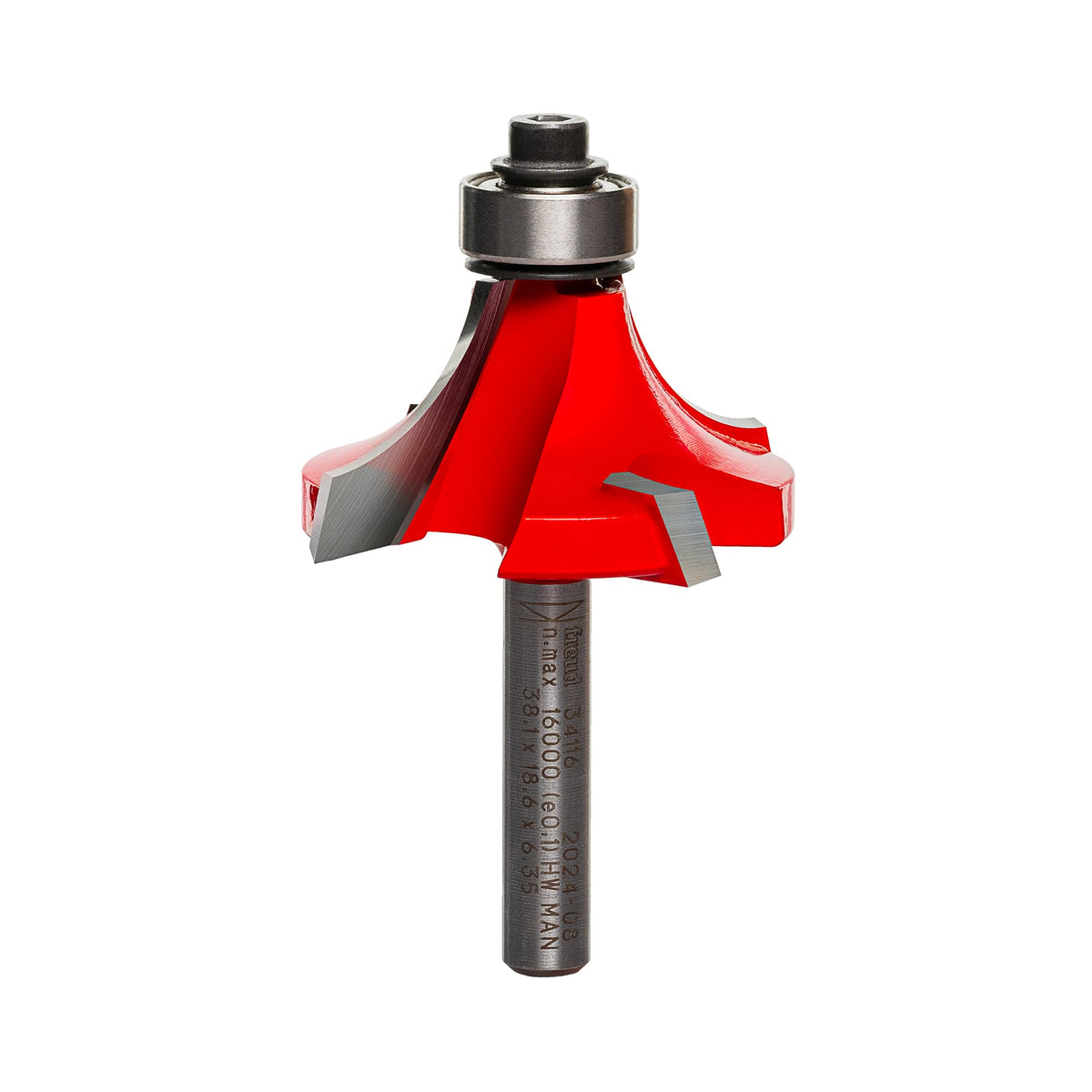 Freud 34-116 half-inch radius rounding over bit Quadra-Cut for precise edge rounding.