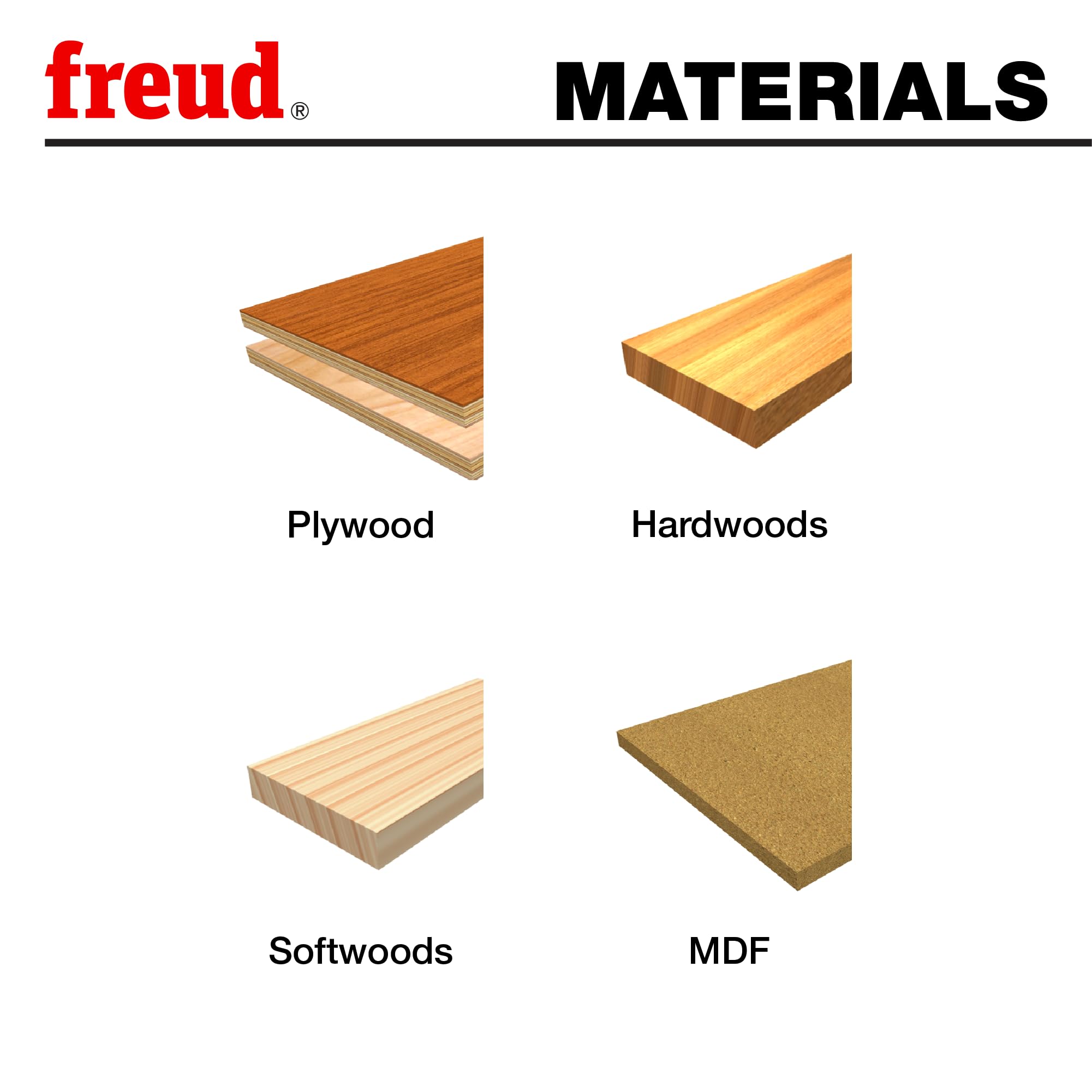 Freud 89-660 16-098 bit with down-shear design minimizes edge tear-out.