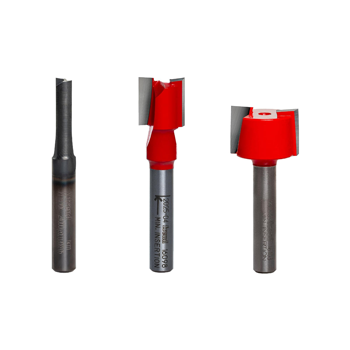 Freud 89-660 three-piece undersized plywood bit set for precise joinery.