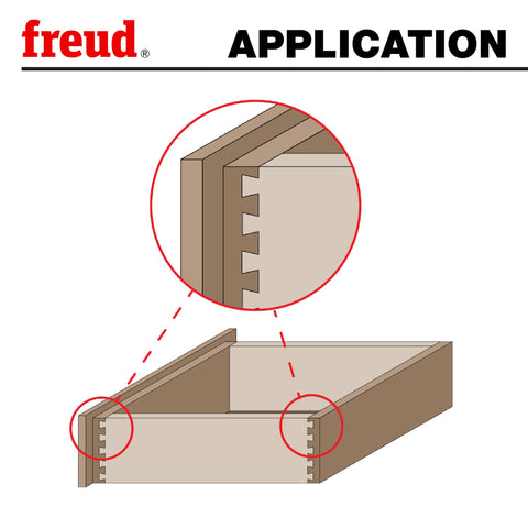 Freud 90-100 chamfer bit for smooth edge prep.