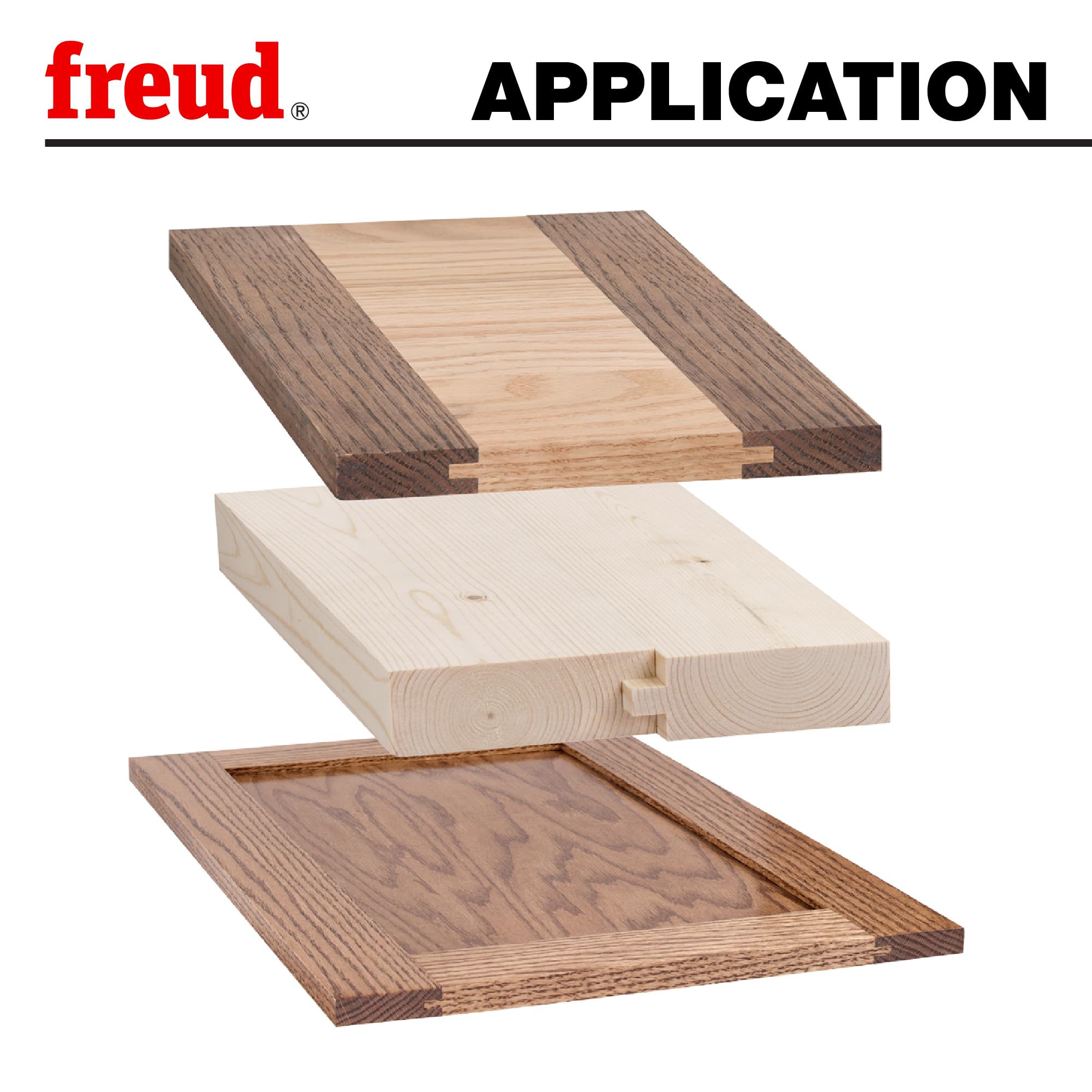 Freud 99-036 1-3/4 inch diameter tongue and groove bit in action.