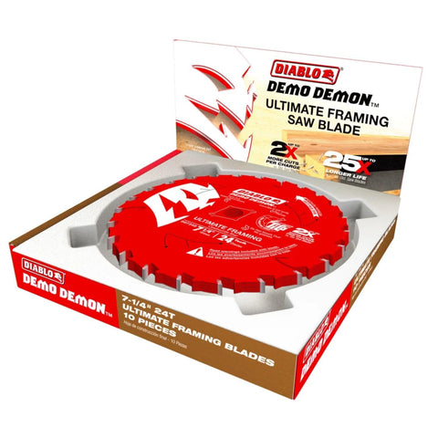 Freud Diablo Demo Demon anti-vibration design reduces tool strain during heavy cuts.
