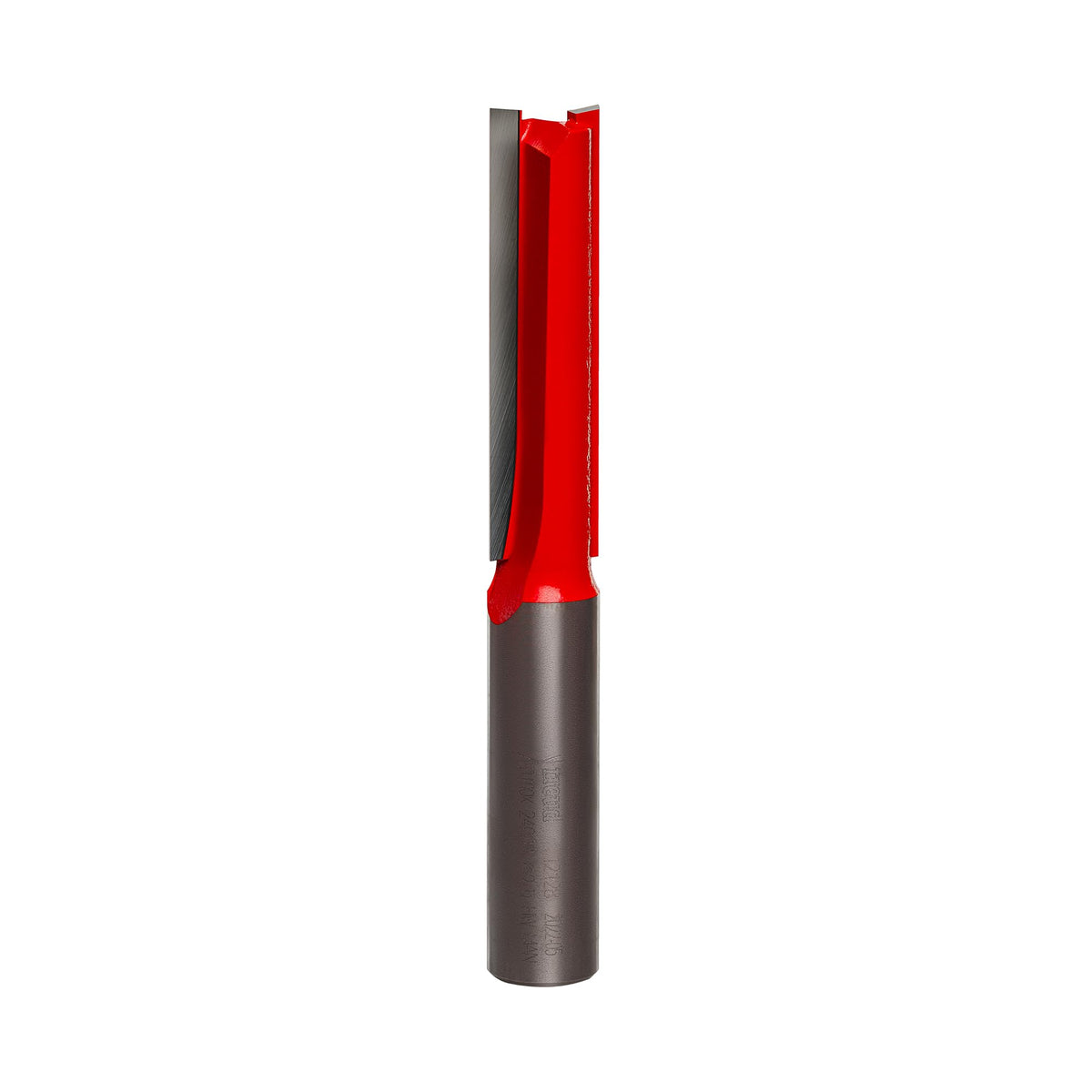Freud double flute straight bit with Eclipse Grind for clean grooving.