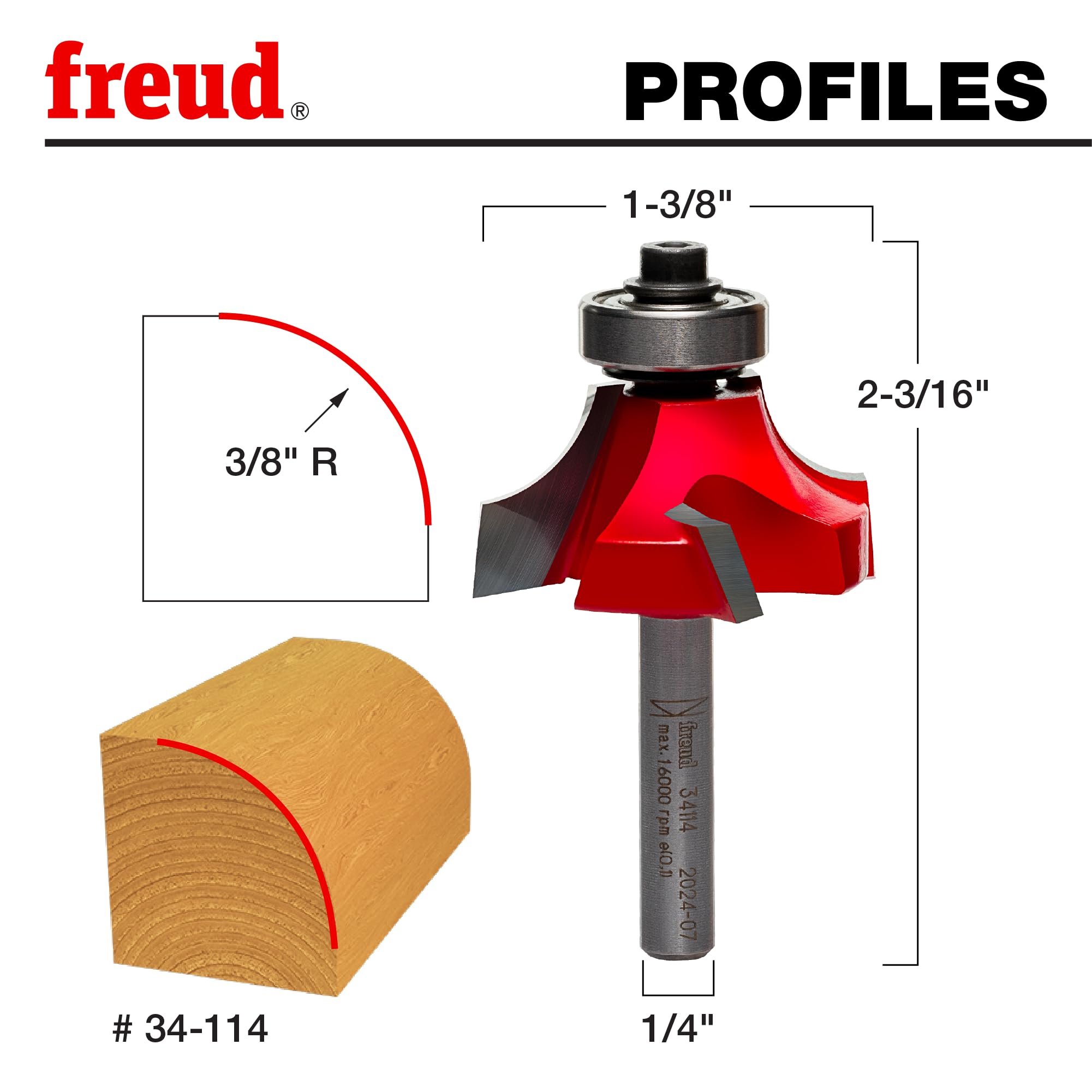 Freud four-cutters pack enables multiple edge profiles in one bit.