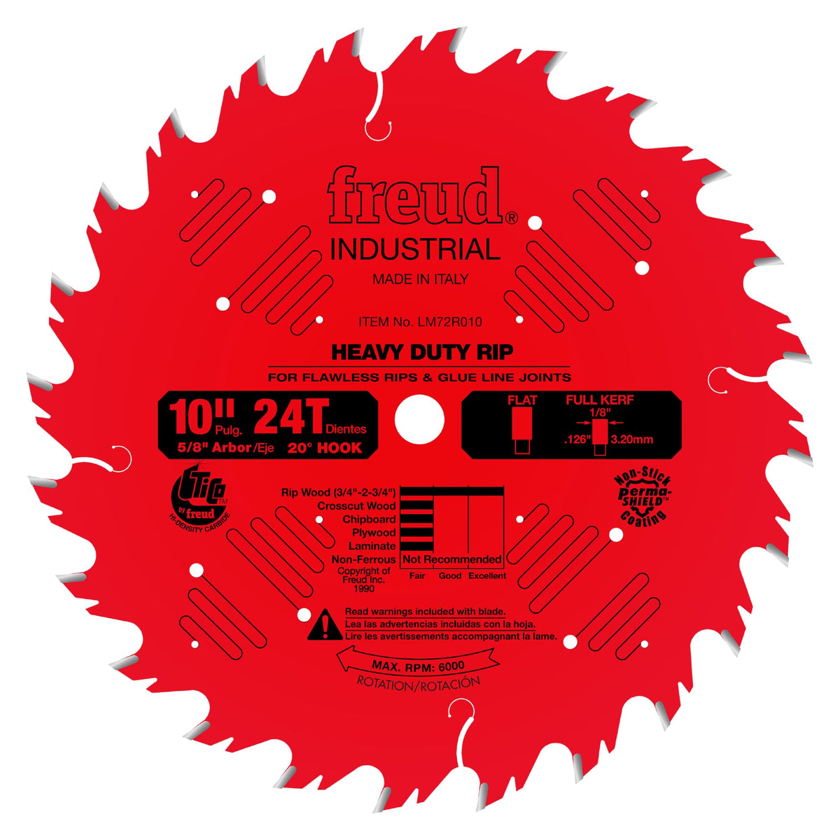 Freud LM72R010 10-inch blade body for durable ripping
