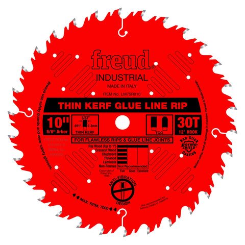 Freud LM75R010 thin kerf 10inch blade delivers precise glue line cuts