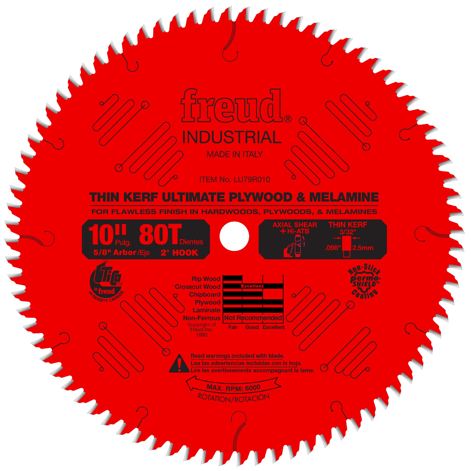 Freud LU79R010 thin kerf blade for precise veneer cuts