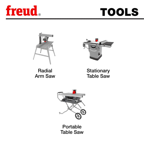 Freud LU87R010 5/8-inch arbor fits standard saws for broad compatibility.