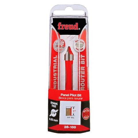 Freud Panel Pilot Bit with drill-through point guides starting holes.