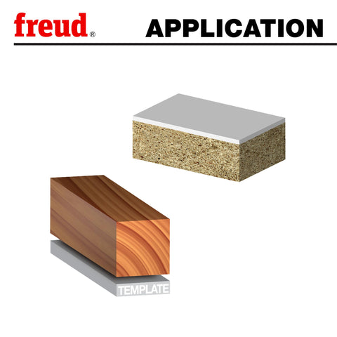 Freud pattern routing demonstration on wood template.