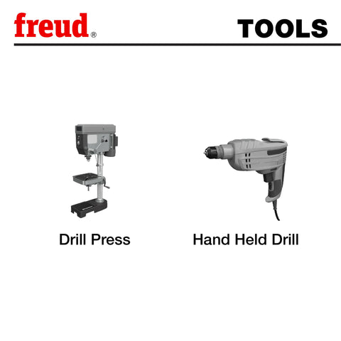 Freud PB-010 forstner bit diameter 1-3/8 to match standard projects.