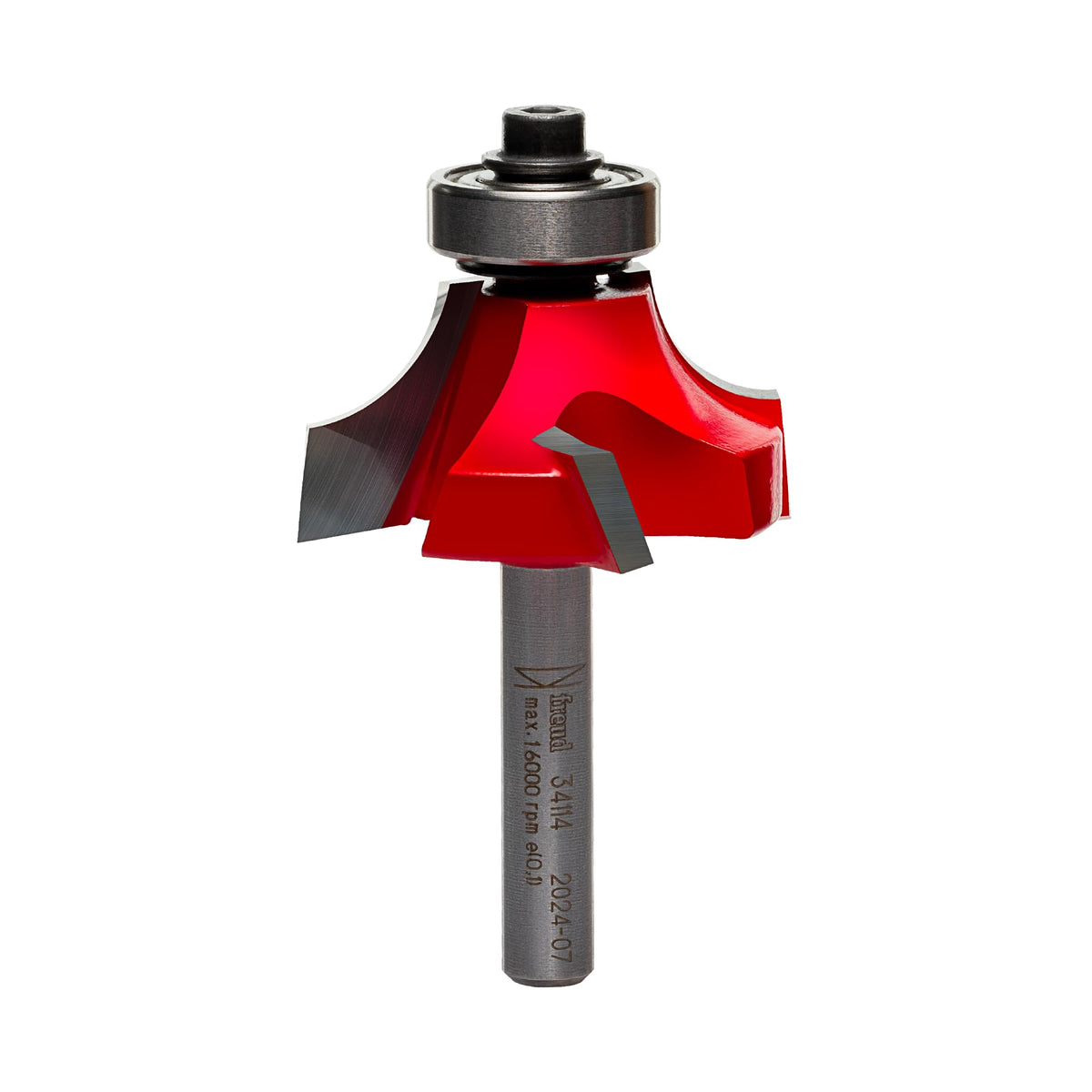 Freud Quadra-Cut radius rounding bit for a flawless edge on hardwoods.