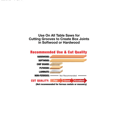 Freud SBOX8 groove width 3/8-inch blade for larger box joints