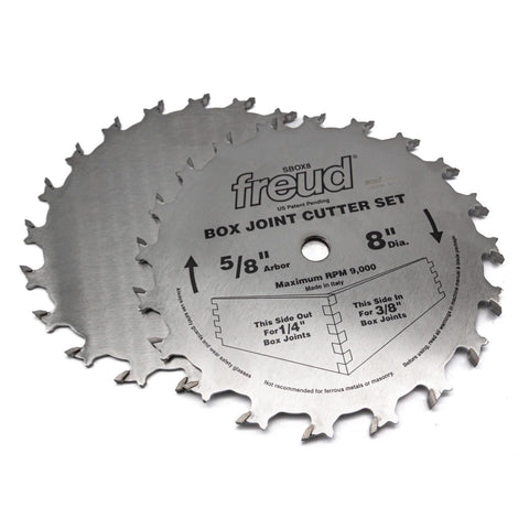 Freud SBOX8 includes two durable blades for versatile groove widths