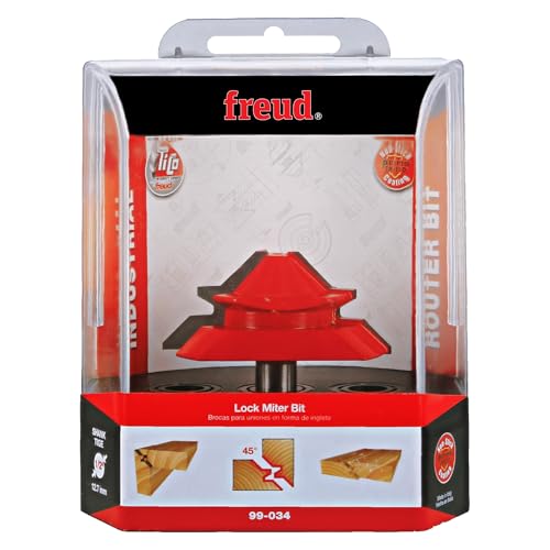 Close-up of Freud TiCo carbide on the lock miter bit for durable cuts