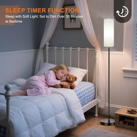 FRIDEKO HOME floor lamp foot switch operation for immediate control.