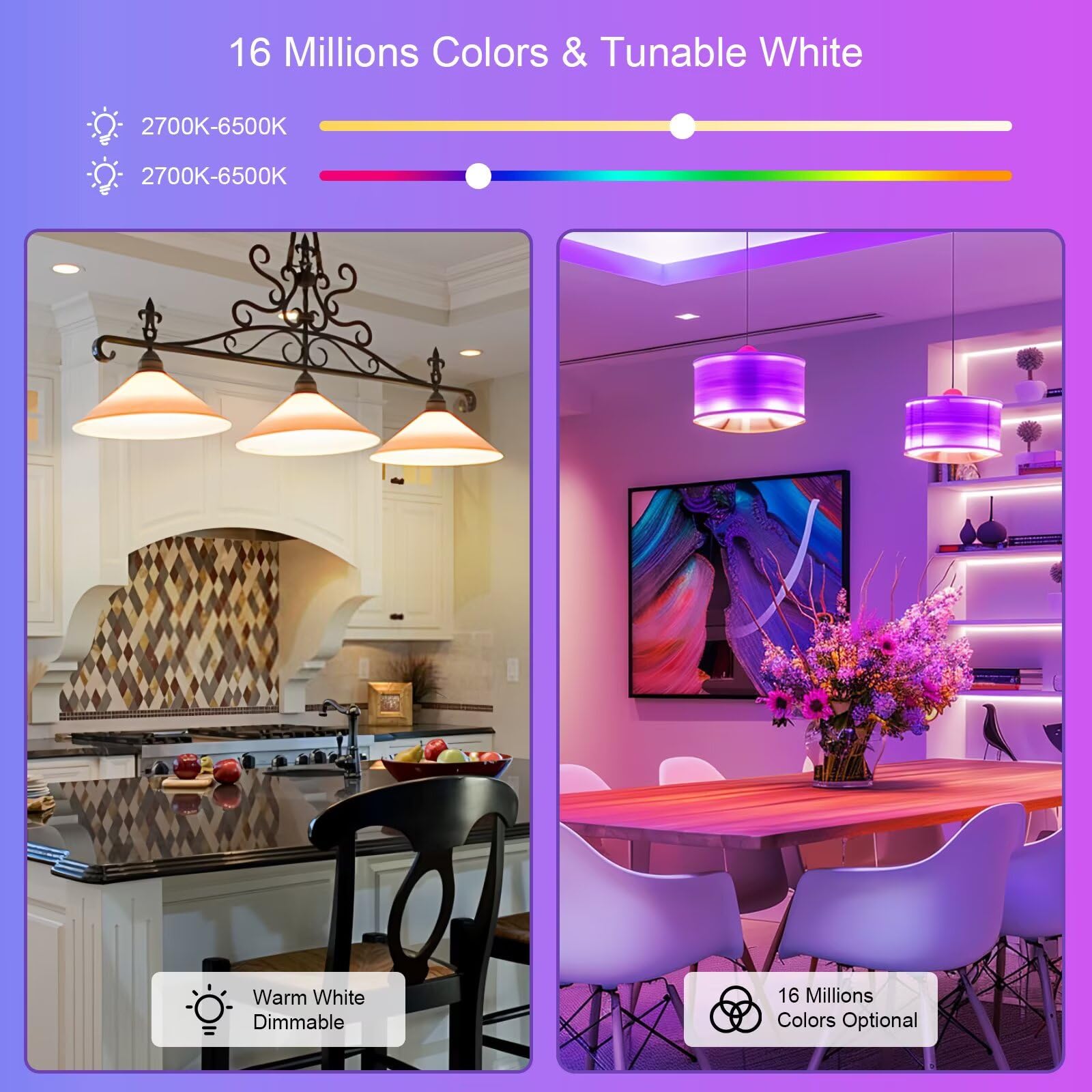 FRIDEKO HOME LED smart light bulbs suit any room for personalized ambience