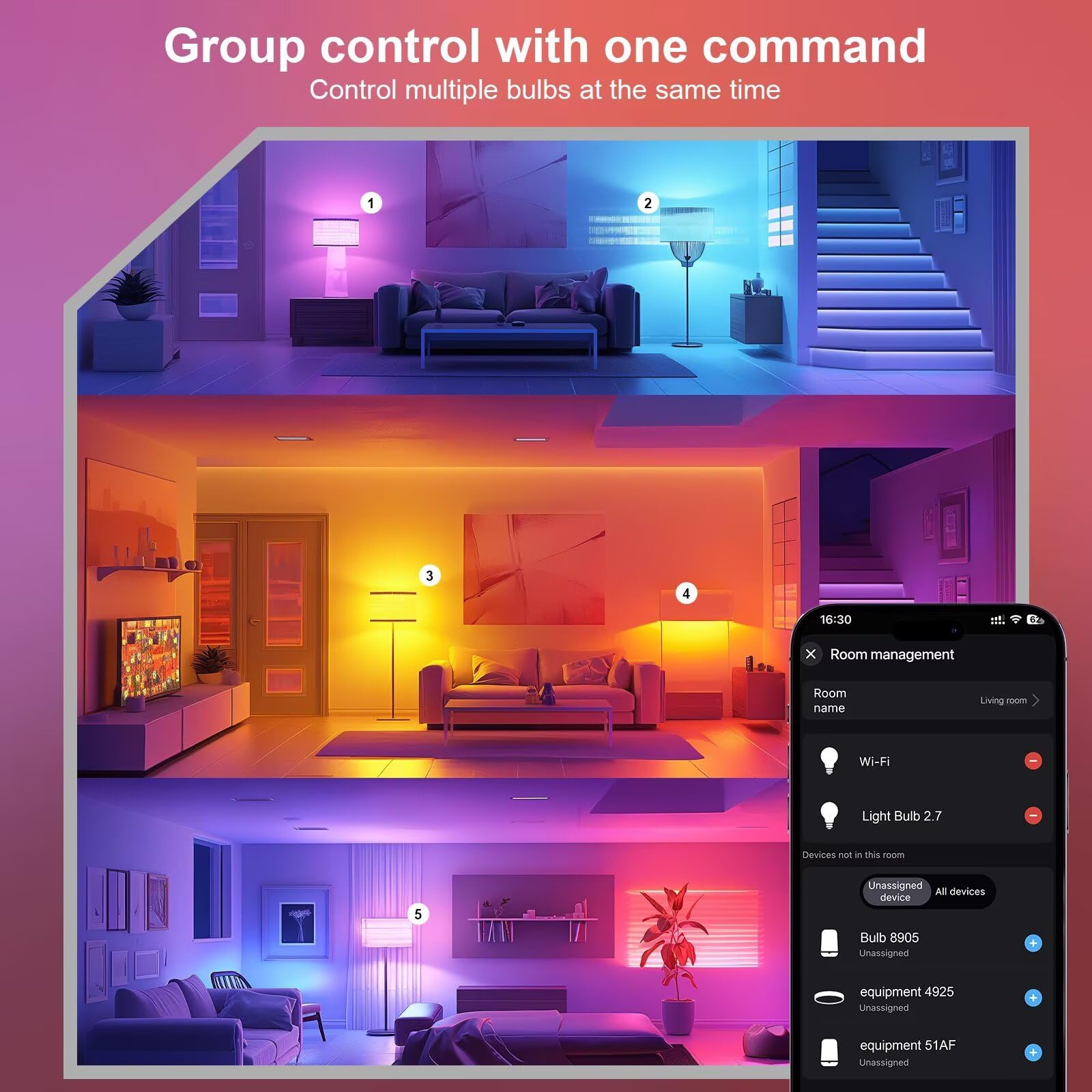 FRIDEKO HOME LED smart light bulbs remember last setting with power memory