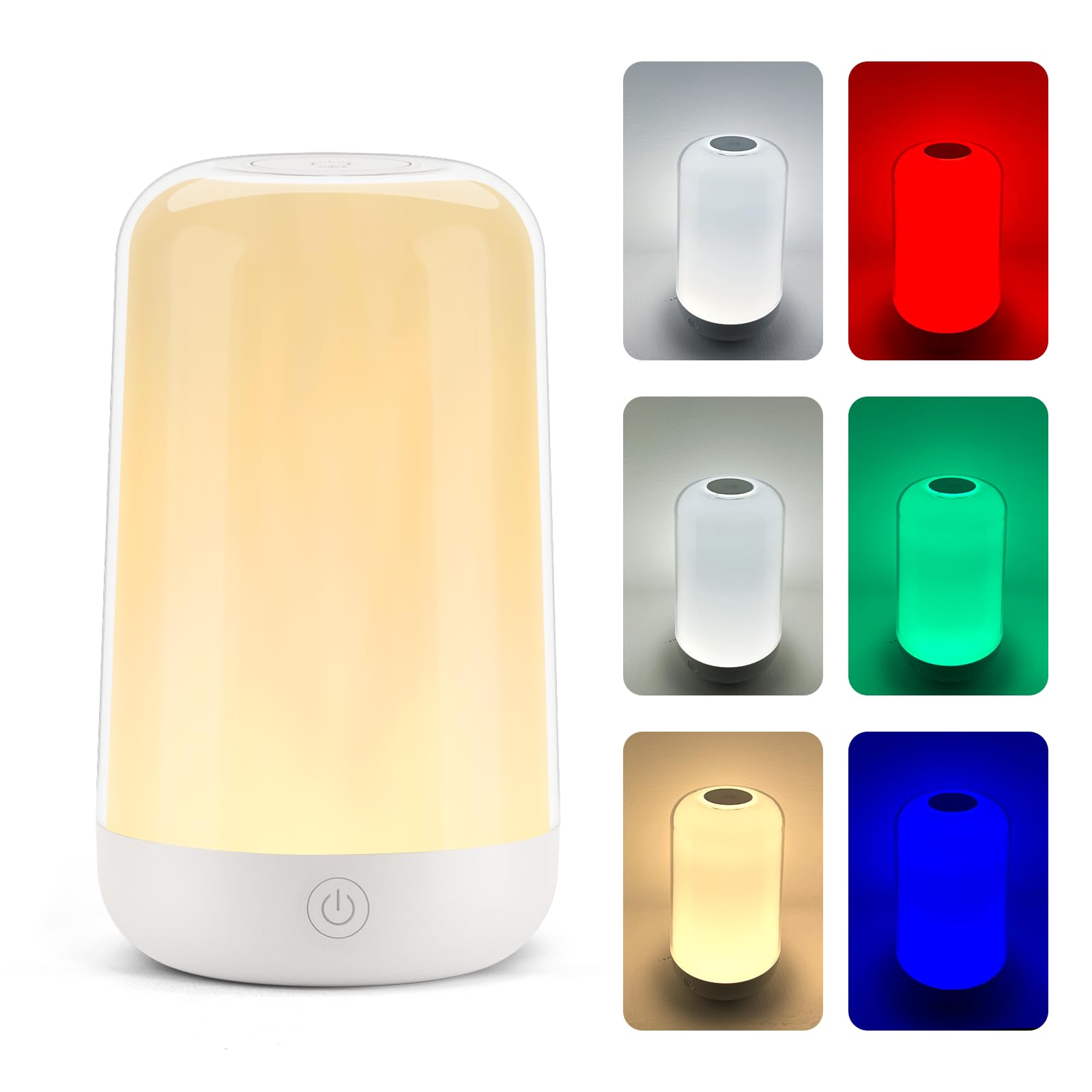 FRIDEKO HOME RGB Touch Bedside Lamp top panel for easy, responsive night control