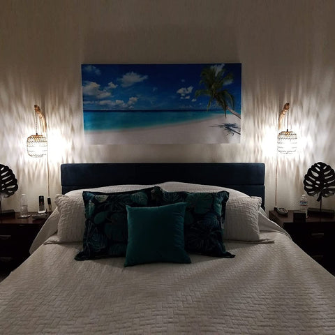 FRIDEKO wall lamp emits a warm, soft glow for intimate spaces.