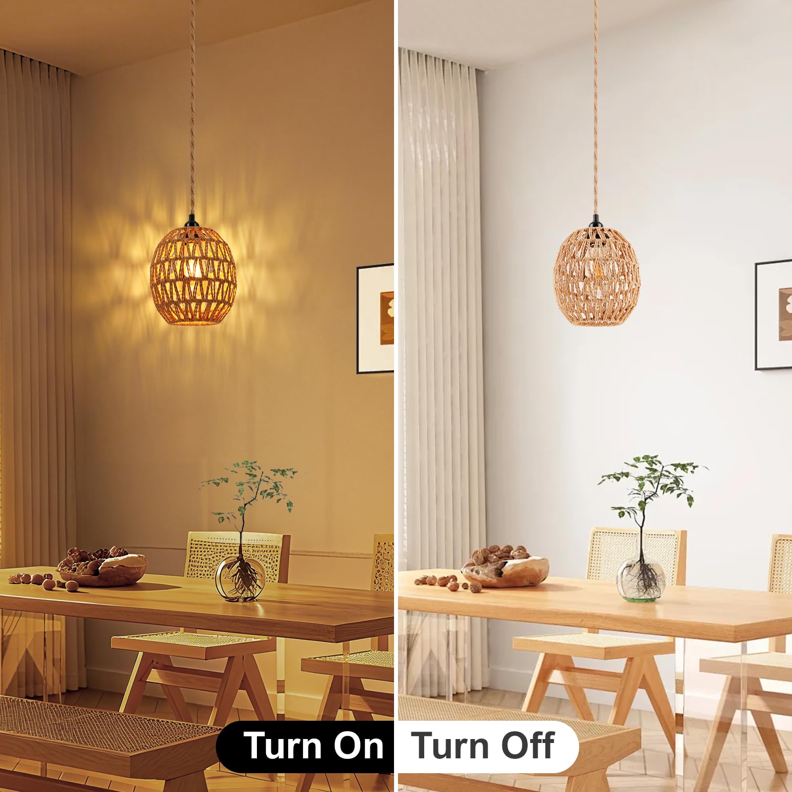 FRIDEKO HOME pendant light in dining area creating intimate ambiance