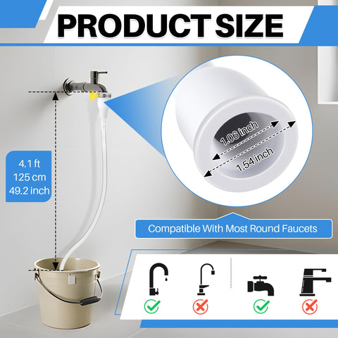 Frienda adjustable faucet connector provides secure fit on many taps.