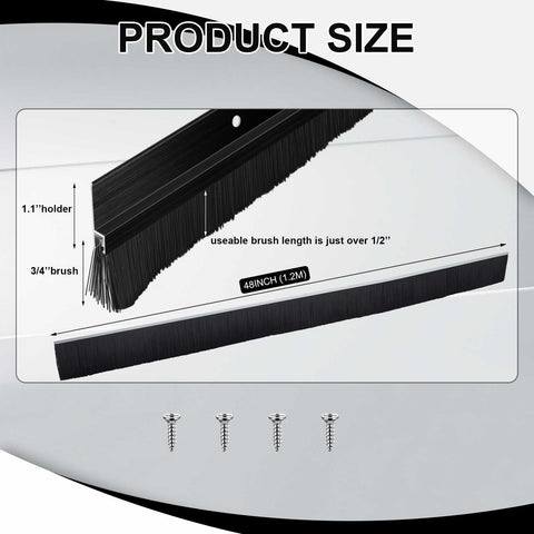 Frienda aluminum door seal with brush provides durable weatherproofing.