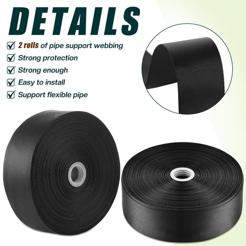 Frienda black webbing matches indoor and outdoor installations.