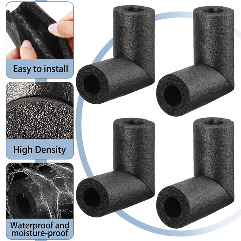 Frienda pre-slit insulation enables quick clamp-on installation on pipes.