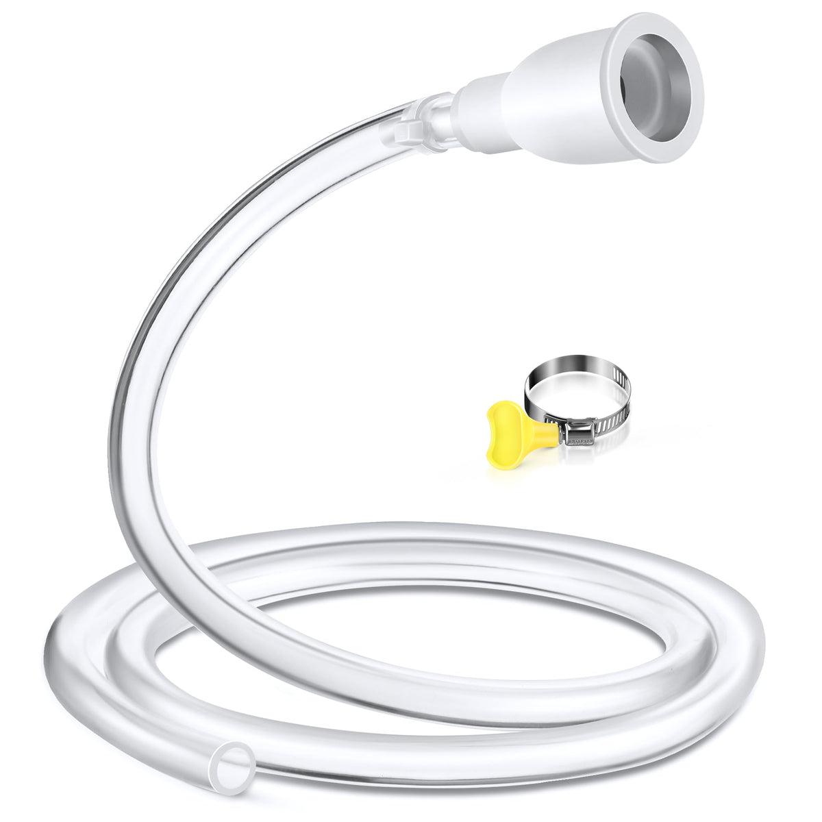 Frienda faucet hose adapter assembly for quick, controlled water transfer.